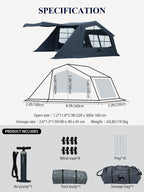 LODGE AIR-night 2-4 Person Air Hot Tent