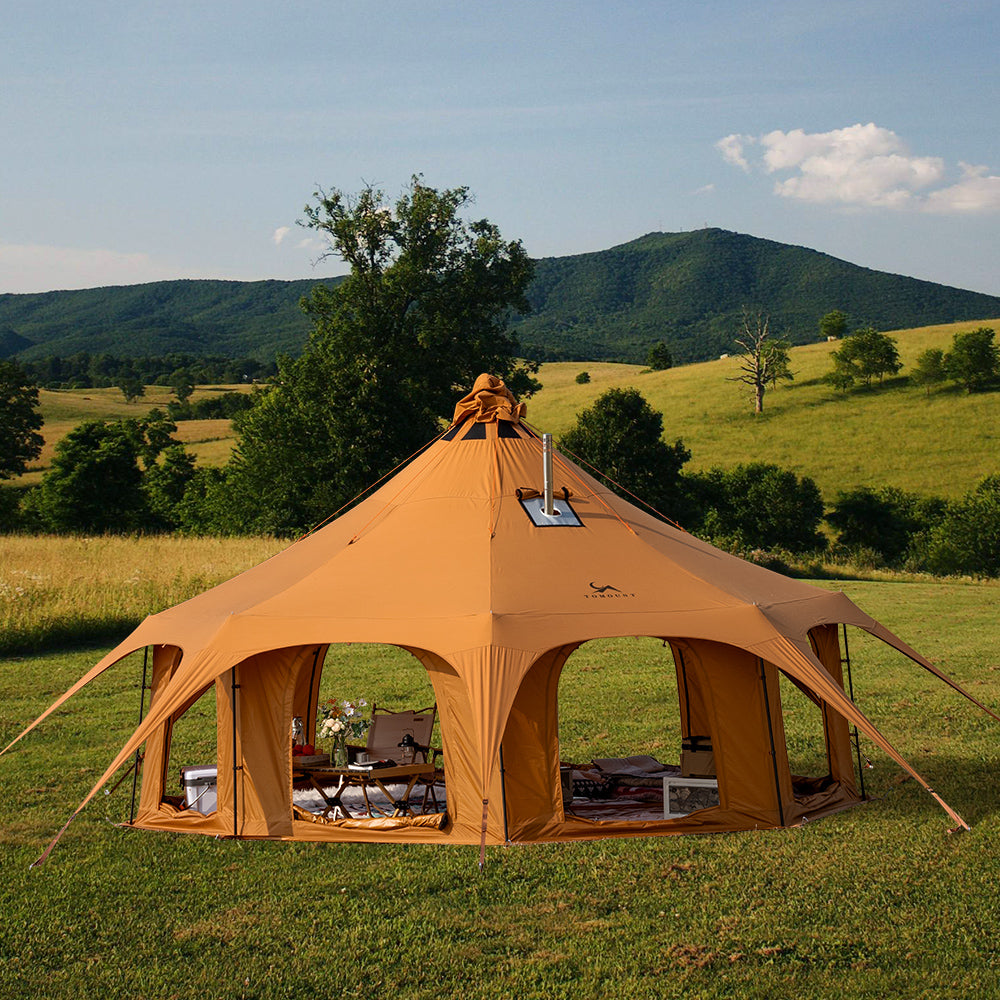 ONEROD-Circus 5M 4-Season Canvas Hot Tent with Stove Jack