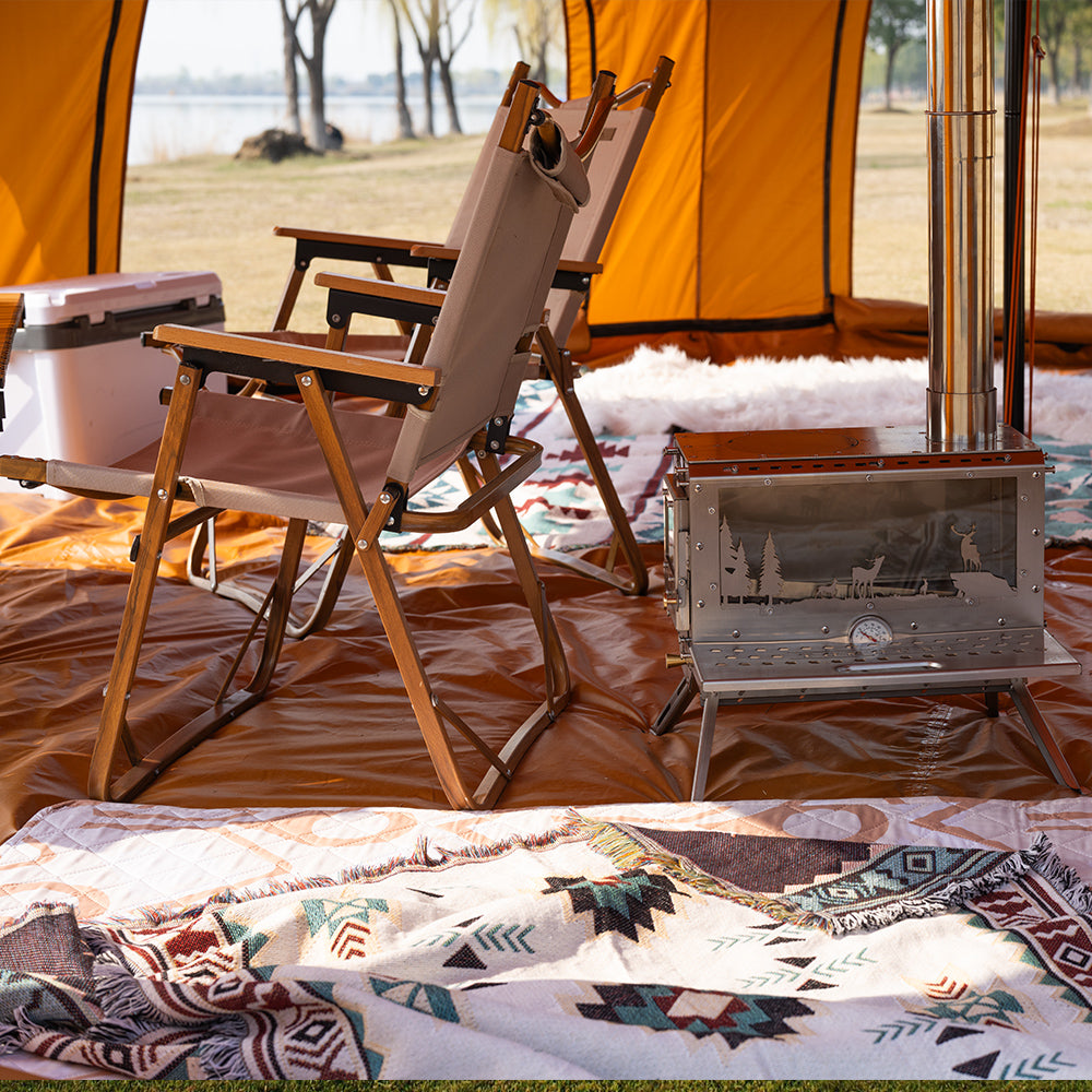 ONEROD-Circus 5M 4-Season Canvas Hot Tent with Stove Jack – Tomount