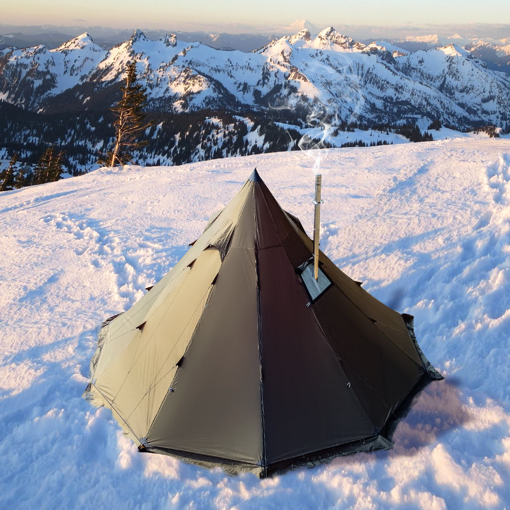 UL-tipi 20D Ripstop Nylon Ultralight Pyramid Hot Tent