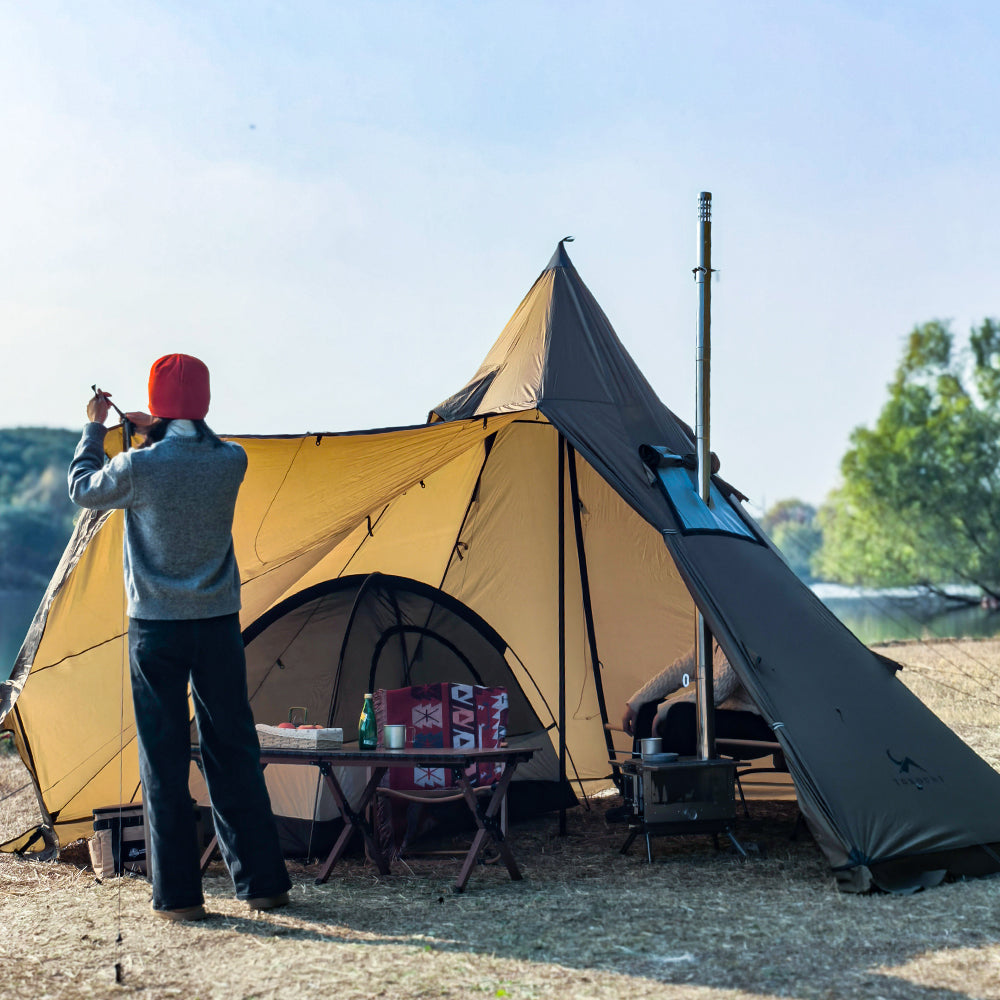 UL-tipi 20D Ripstop Nylon Ultralight Pyramid Hot Tent