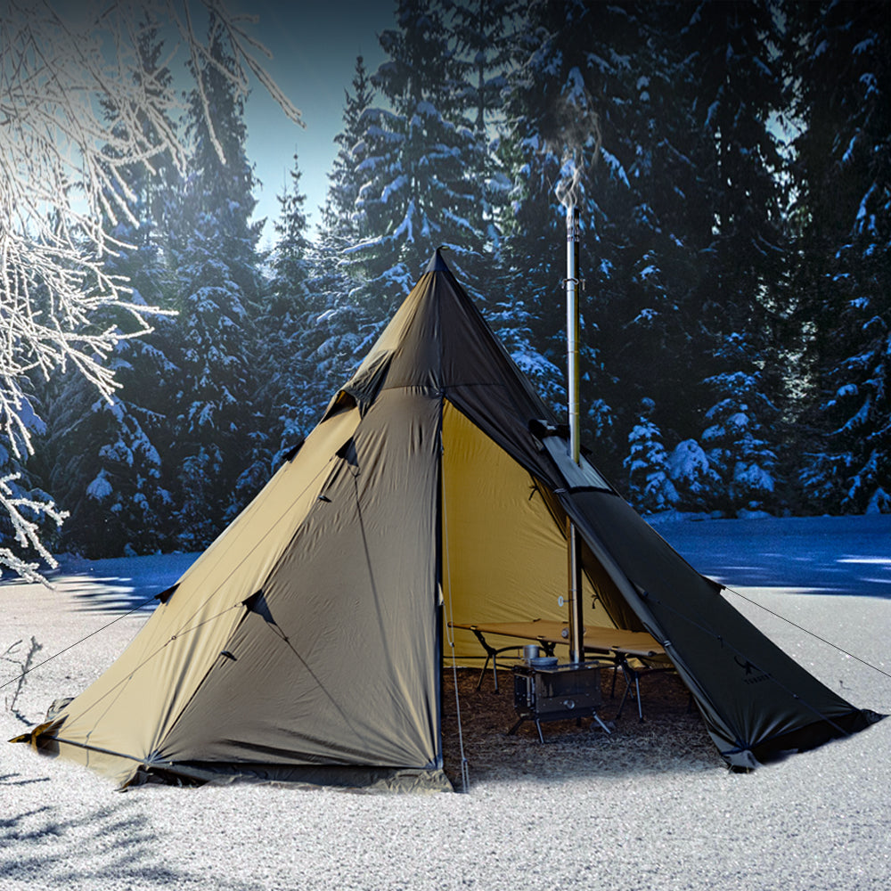 UL-tipi 20D Ripstop Nylon Ultralight Pyramid Hot Tent