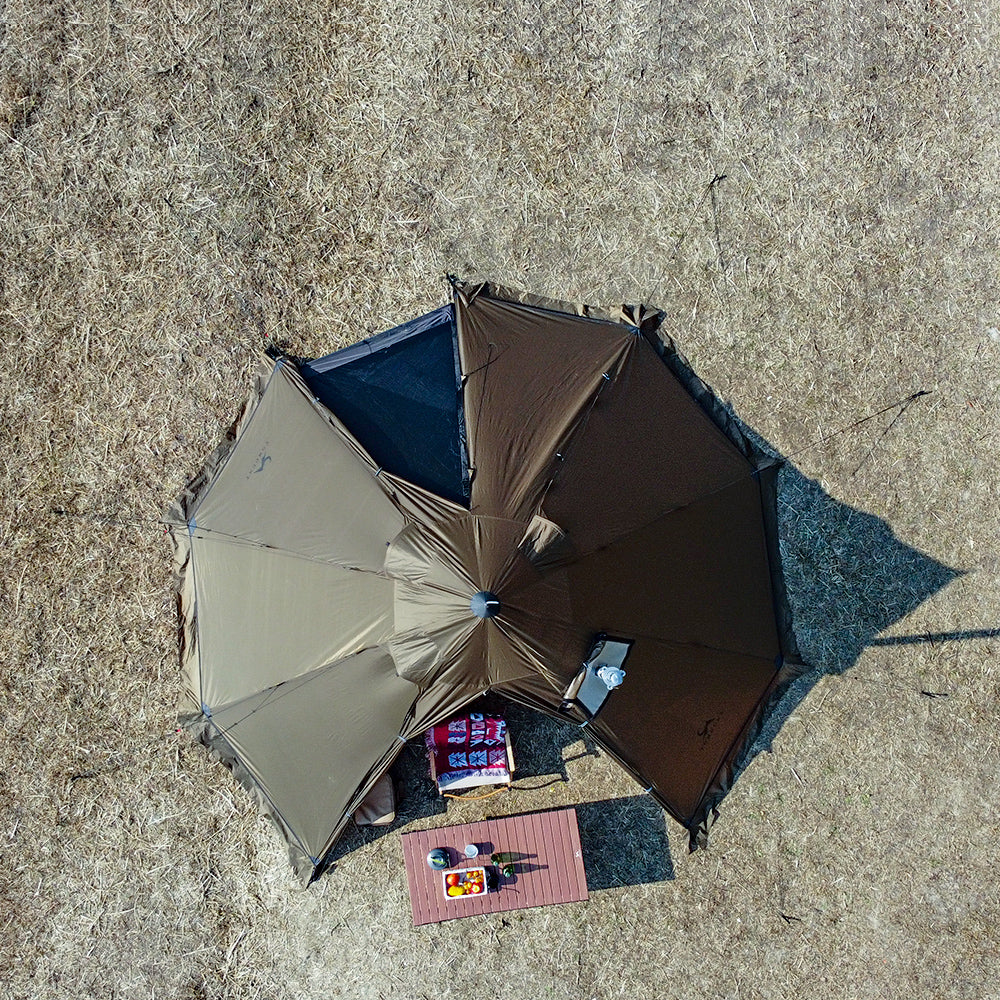 UL-tipi 20D Ripstop Nylon Ultralight Pyramid Hot Tent