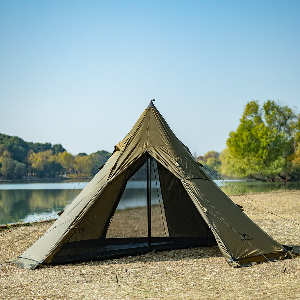 UL-tipi 20D Ripstop Nylon Ultralight Pyramid Hot Tent