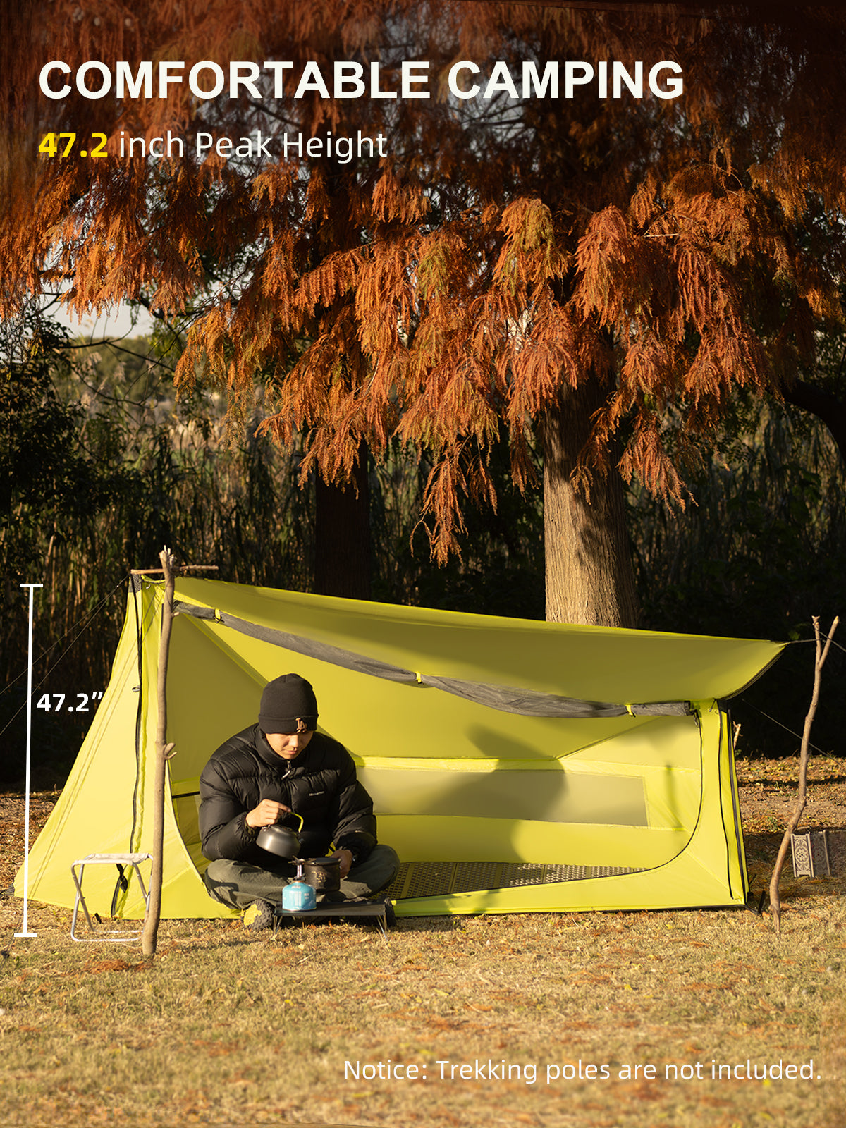 UL-Ridge Ultralight 15D Silnylon Bivy Trekking Pole Tent
