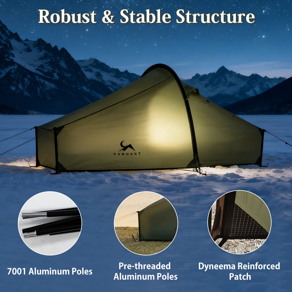 UL-Galle 1.5lb Ultralight 15D Nylon Solo Backpacking Tent