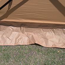 DOMEL-mogura Canvas 4 Person Bell Tent with Stove Jack