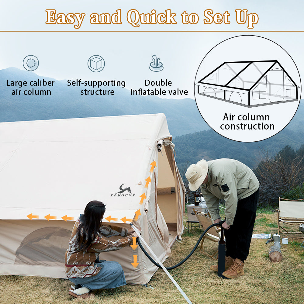 LODGE AIR-12 Luxury 8-Person Family Air Glamping Tent
