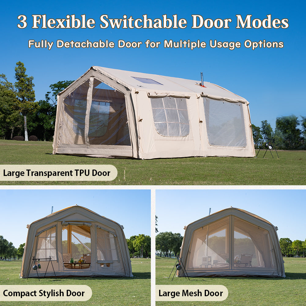 LODGE AIR-17L Luxury Inflatable Canvas Glamping Air Tent