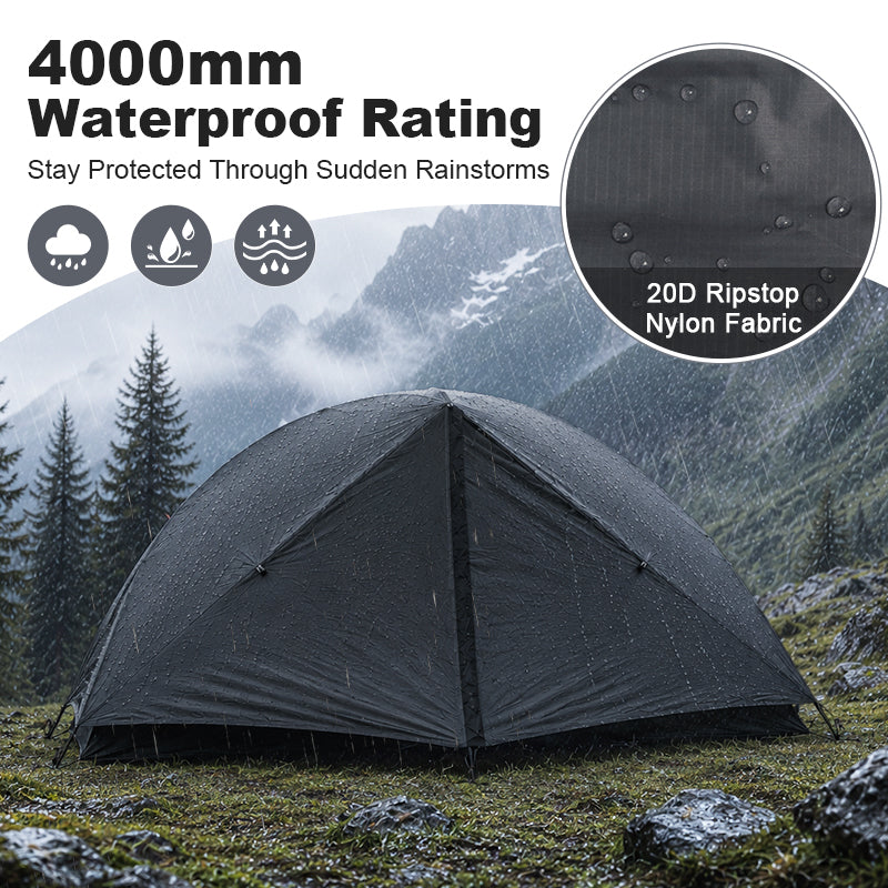 TOMOUNT 1-Person Backpacking Tent – Ultralight Double-Wall