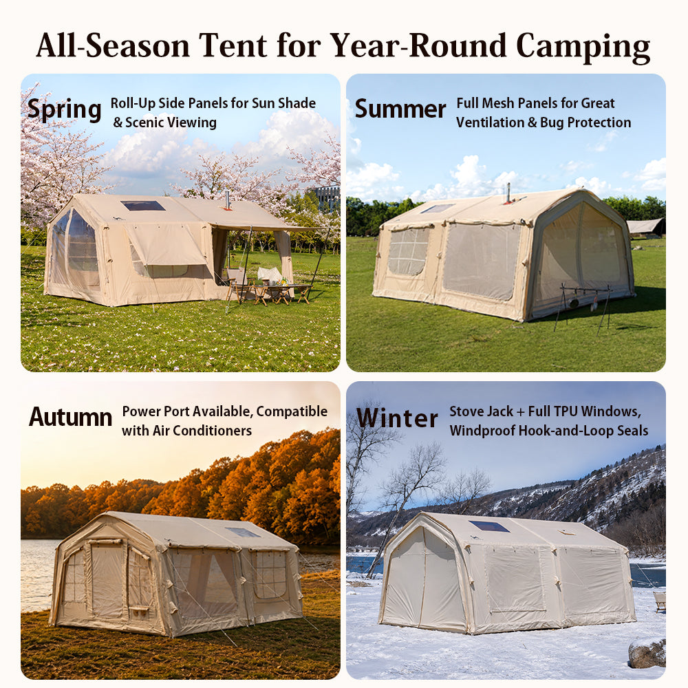 LODGE AIR-17L Luxury Inflatable Canvas Glamping Air Tent