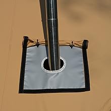 DOMEL-mogura Canvas 4 Person Bell Tent with Stove Jack