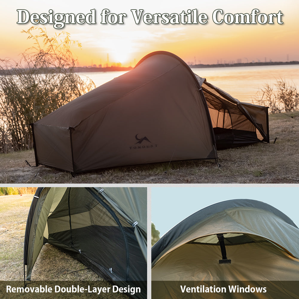 UL-Galle 1.5lb Ultralight 15D Nylon Solo Backpacking Tent