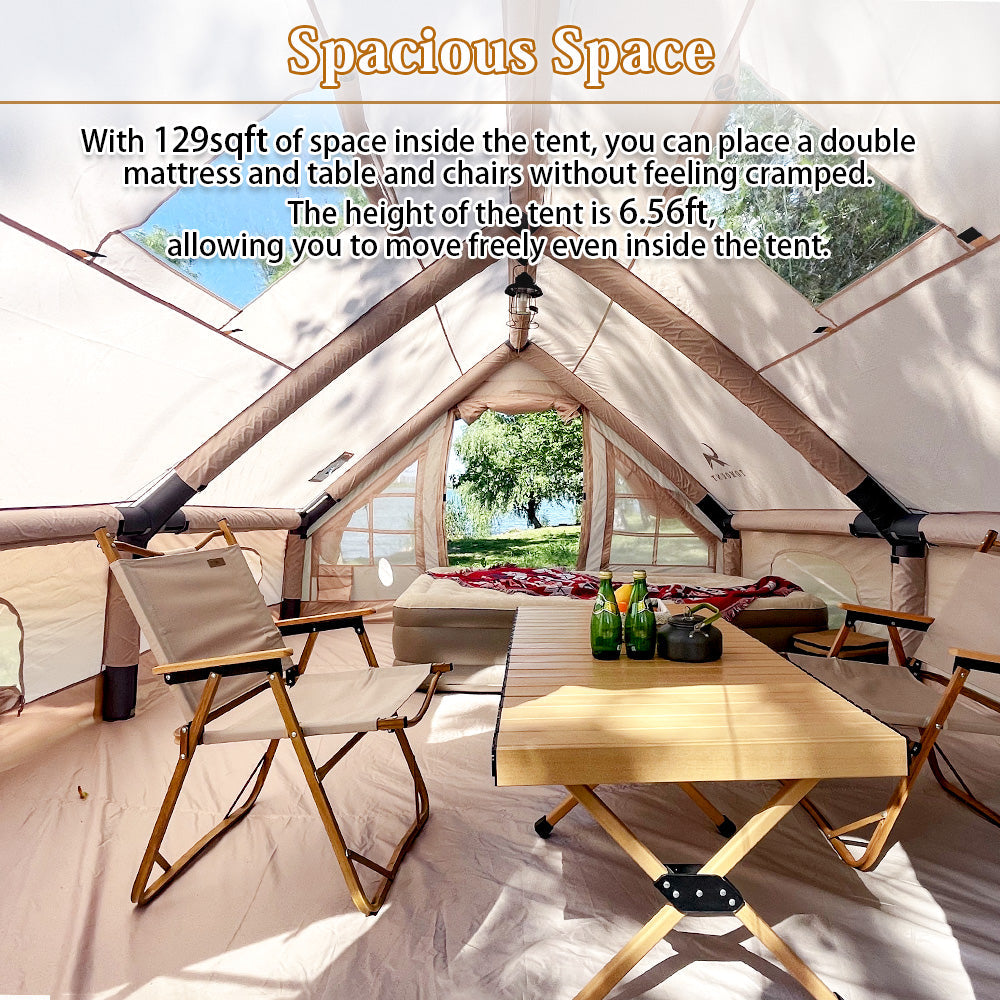 LODGE AIR-12 Luxury 8-Person Family Air Glamping Tent