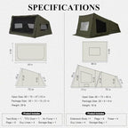 LODGE AIR-X2 Inflatable Canvas Easy Setup Blow Up Tent for Camping