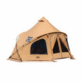 DOMEL-mogura Canvas 4 Person Bell Tent with Stove Jack