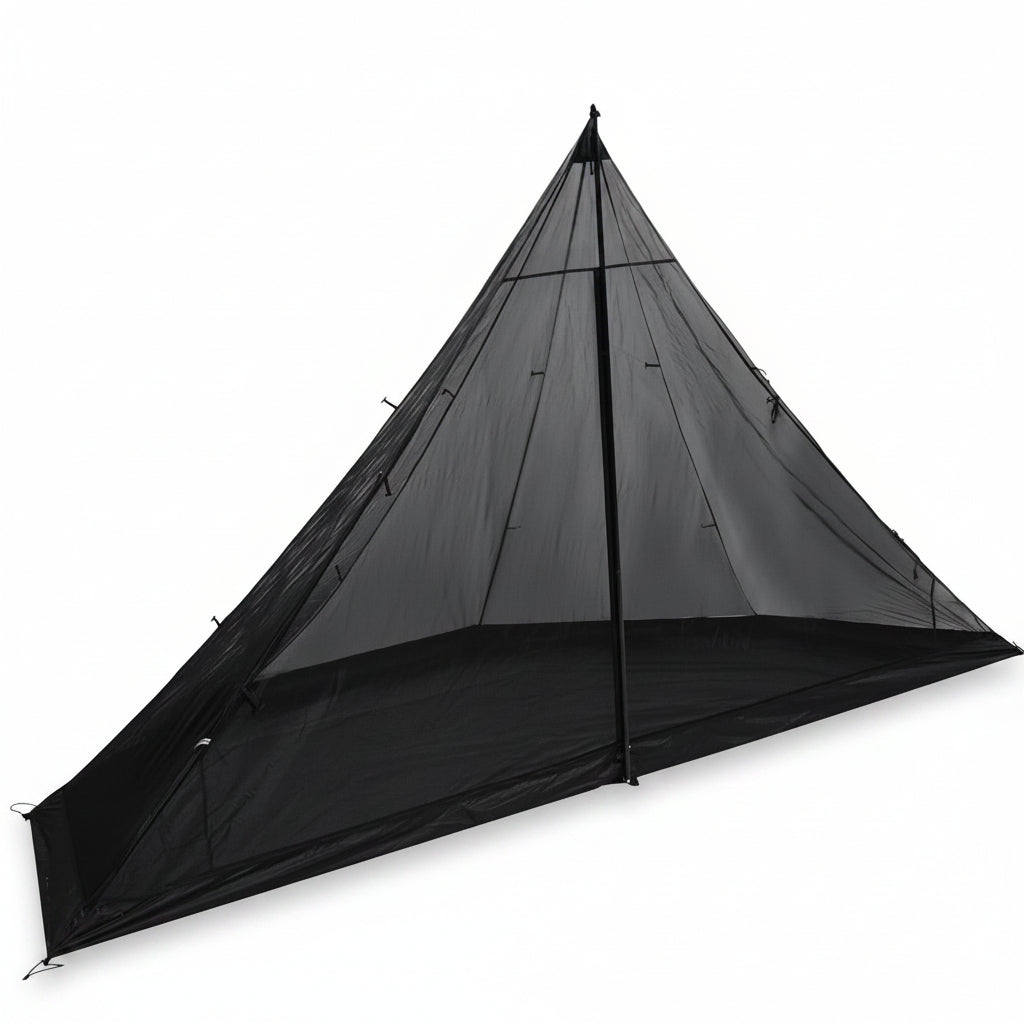 TOMOUNT Half Inner Mesh for Teepee Hot Tent with Waterproof Bathtub Floor