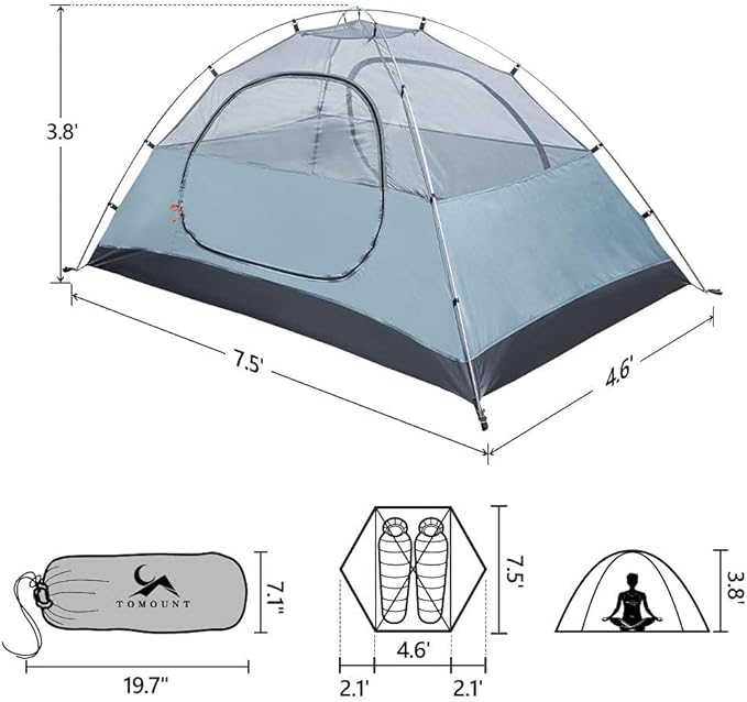 UL-Reago pro Lightweight 2 Person Backpacking Tent