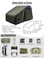 LODGE AIR-ctop Car Tent Blow Up Canvas Roof Tent for Car SUV Jeep Van