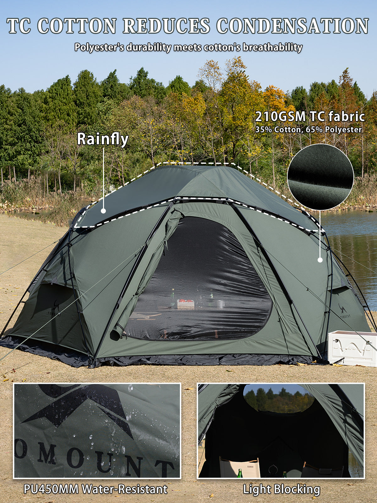 DOMEL-otto pro Dome Canvas Tent 4-Season Glamping Hot Tent