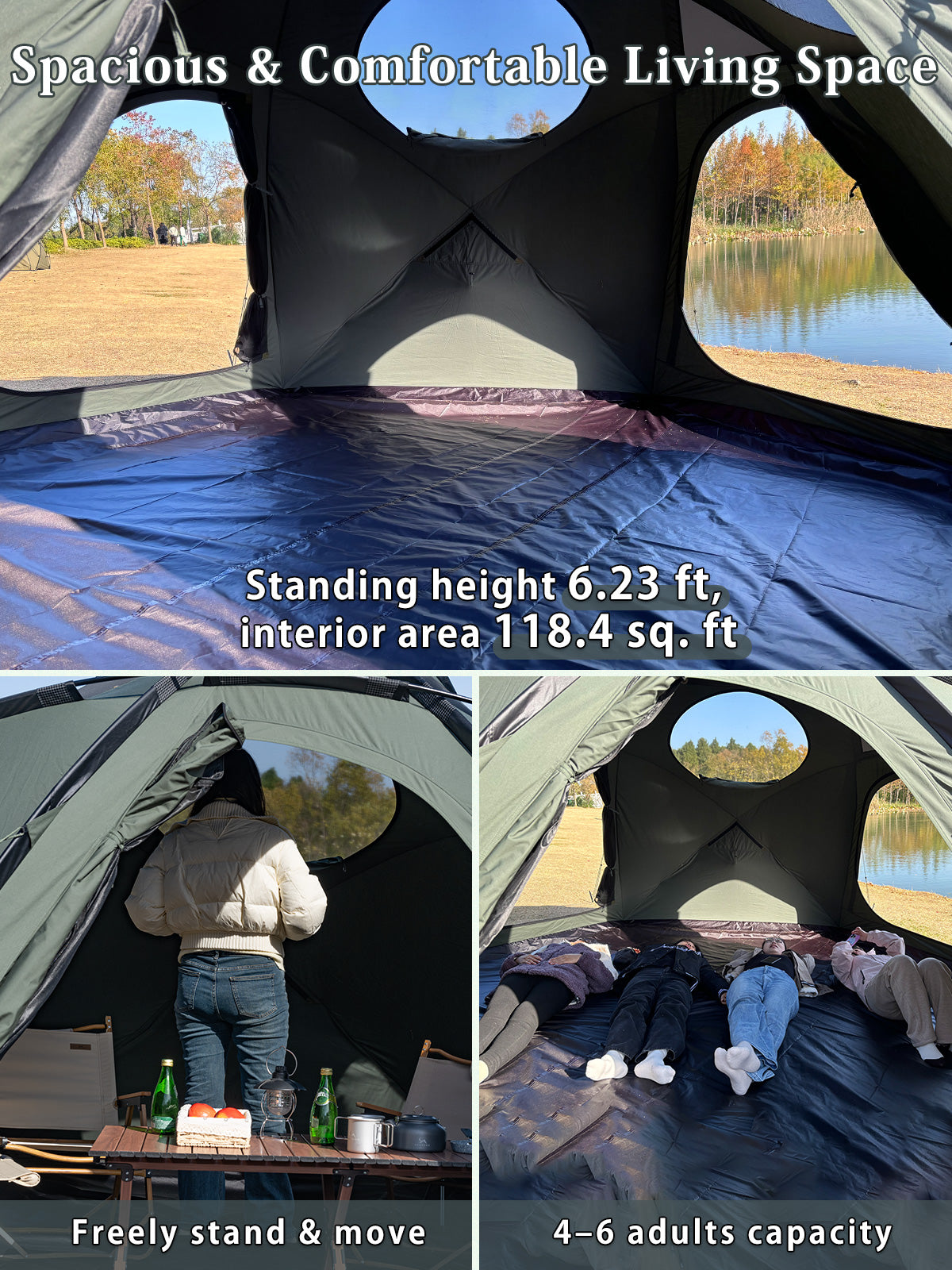 DOMEL-otto pro Dome Canvas Tent 4-Season Glamping Hot Tent