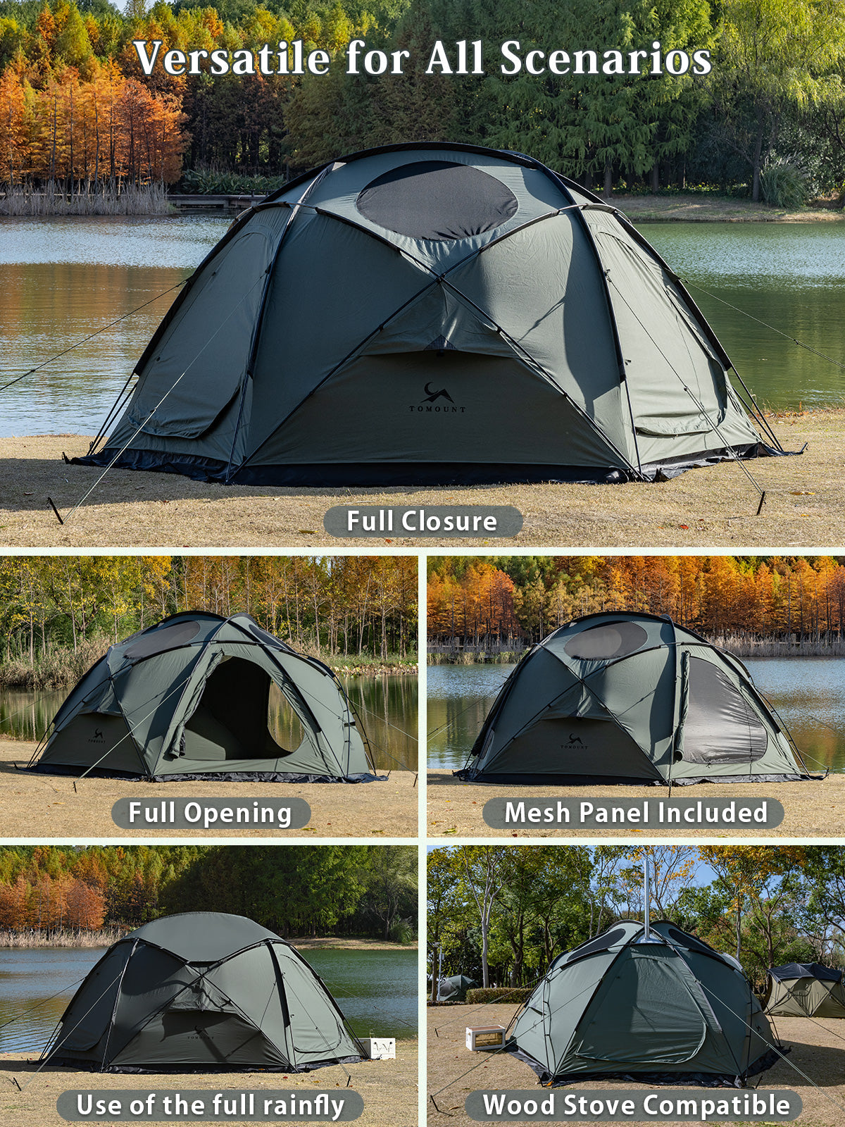 DOMEL-otto pro Dome Canvas Tent 4-Season Glamping Hot Tent
