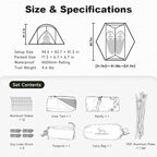 TOMOUNT 1-Person Backpacking Tent – Ultralight Double-Wall