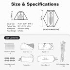 TOMOUNT 1-Person Backpacking Tent – Ultralight Double-Wall