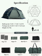 DOMEL-otto pro Dome Canvas Tent 4-Season Glamping Hot Tent