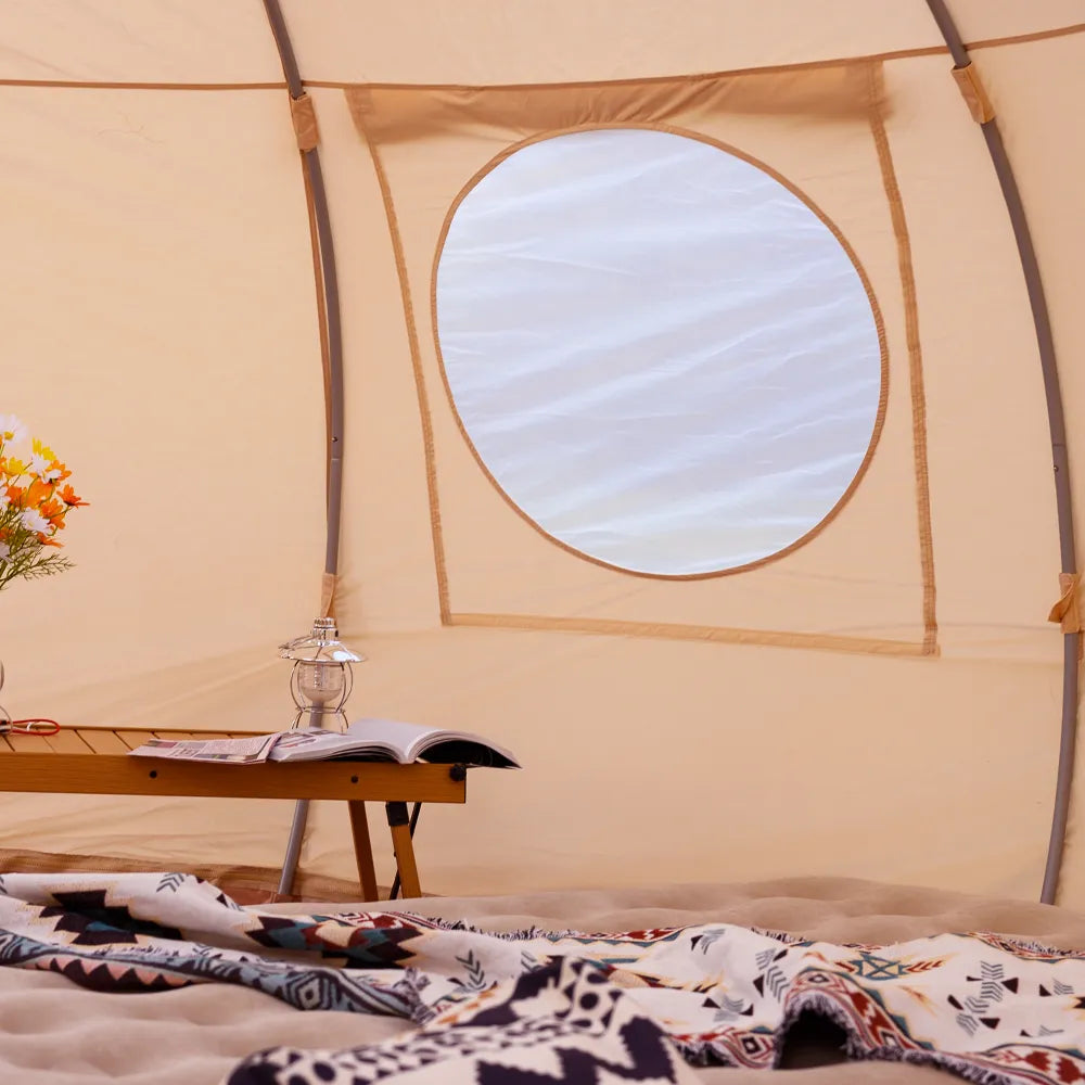 ONEROD-Droplet Canvas Bell Tent with Stove Jack & Starview Window