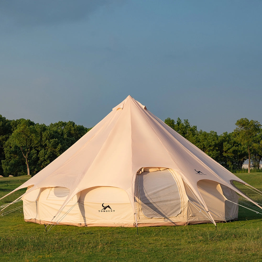 ONEROD-Droplet Canvas Bell Tent with Stove Jack & Starview Window