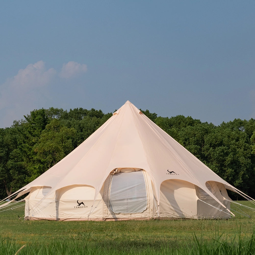 ONEROD-Droplet Canvas Bell Tent with Stove Jack & Starview Window