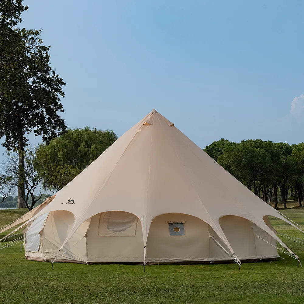 ONEROD-Droplet Canvas Bell Tent with Stove Jack & Starview Window