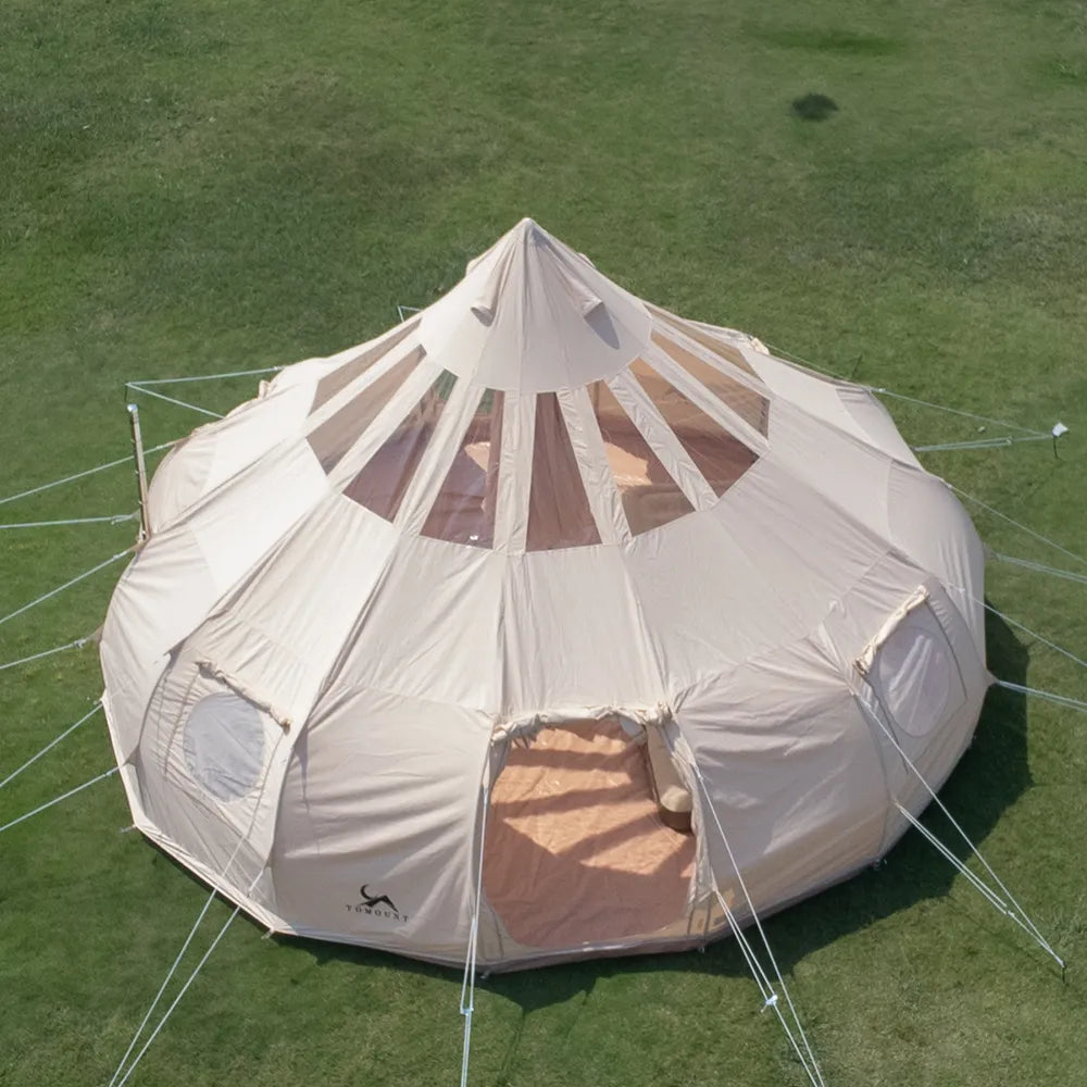 ONEROD-Droplet Canvas Bell Tent with Stove Jack & Starview Window – Tomount