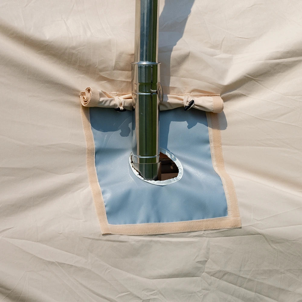 ONEROD-Droplet Canvas Bell Tent with Stove Jack & Starview Window