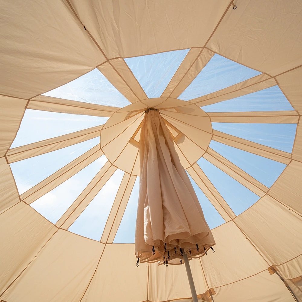 ONEROD-Droplet Canvas Bell Tent with Stove Jack & Starview Window