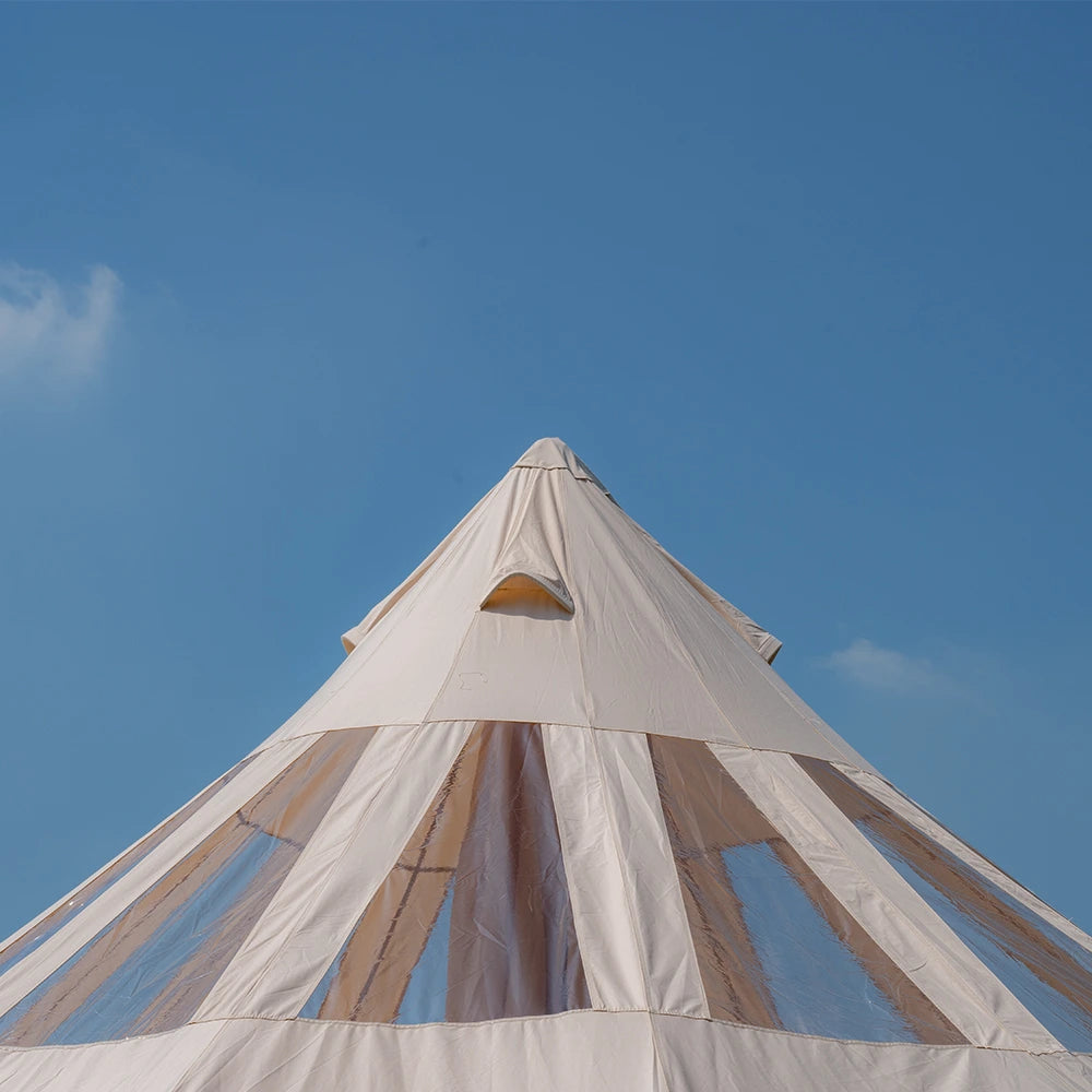 ONEROD-Droplet Canvas Bell Tent with Stove Jack & Starview Window