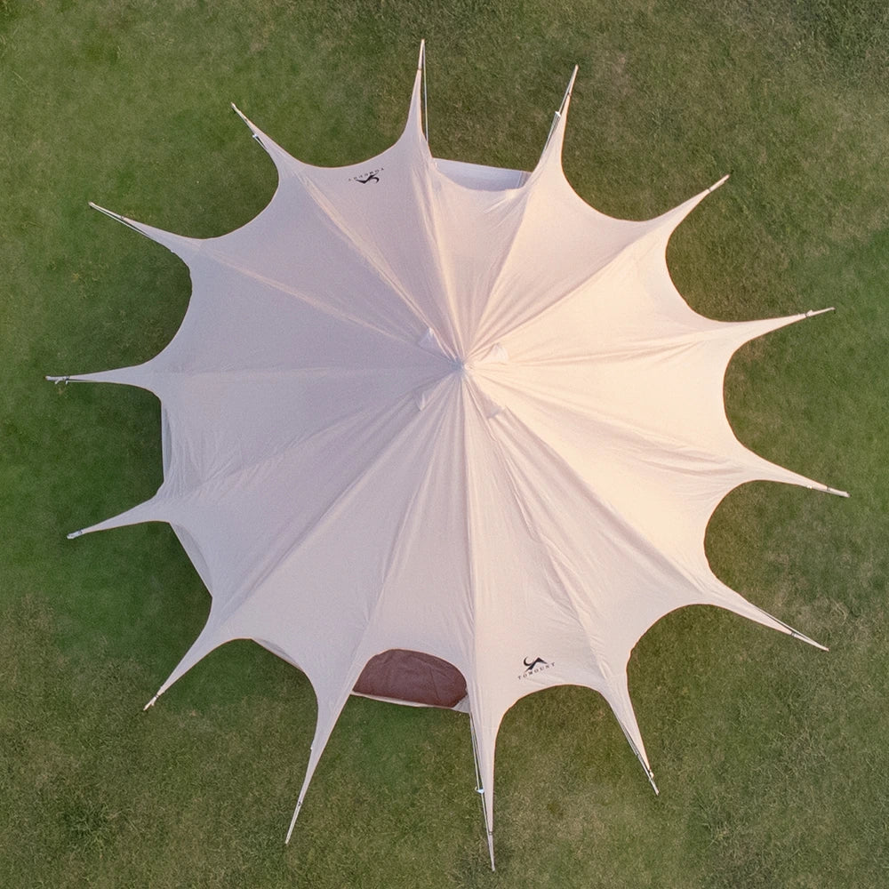 ONEROD-Droplet Canvas Bell Tent with Stove Jack & Starview Window