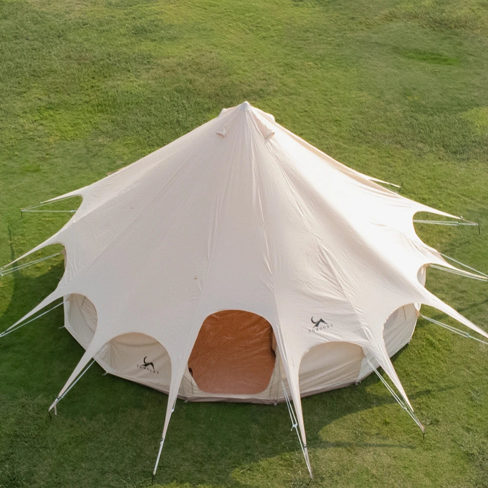 ONEROD-Droplet Canvas Bell Tent with Stove Jack & Starview Window