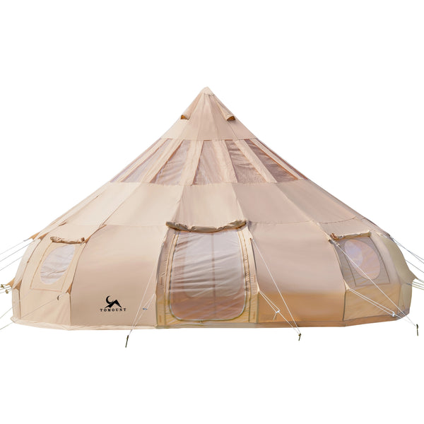 ONEROD-Droplet Canvas Bell Tent with Stove Jack & Starview Window
