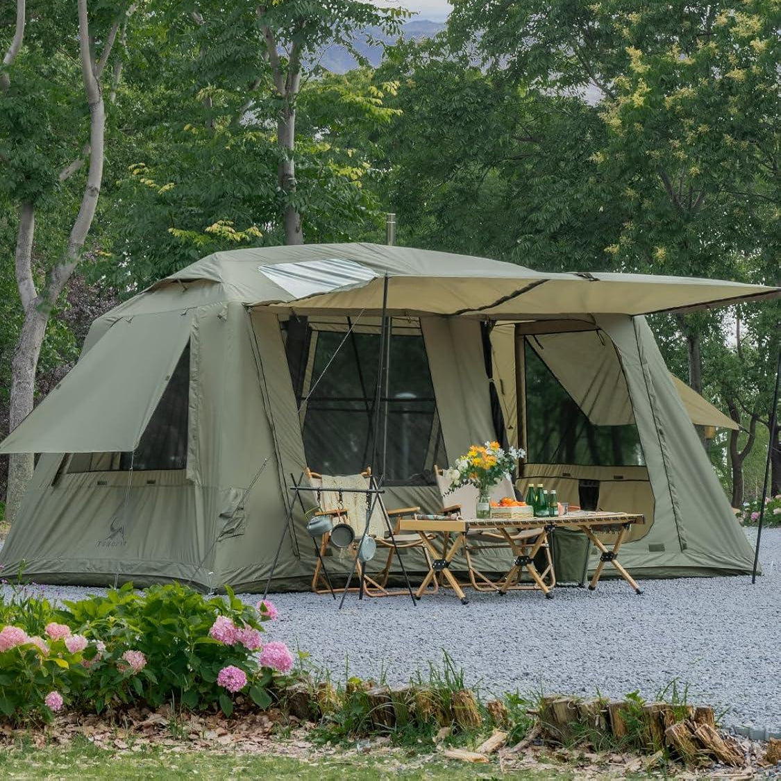 LODGE AIR-13 Inflatable 6-10 Person Glamping Air Tent – Tomount