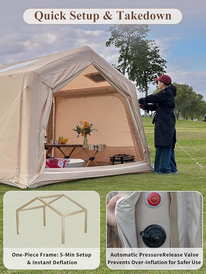 LODGE AIR-7 3-4 Person Blow up Air Hot Tent