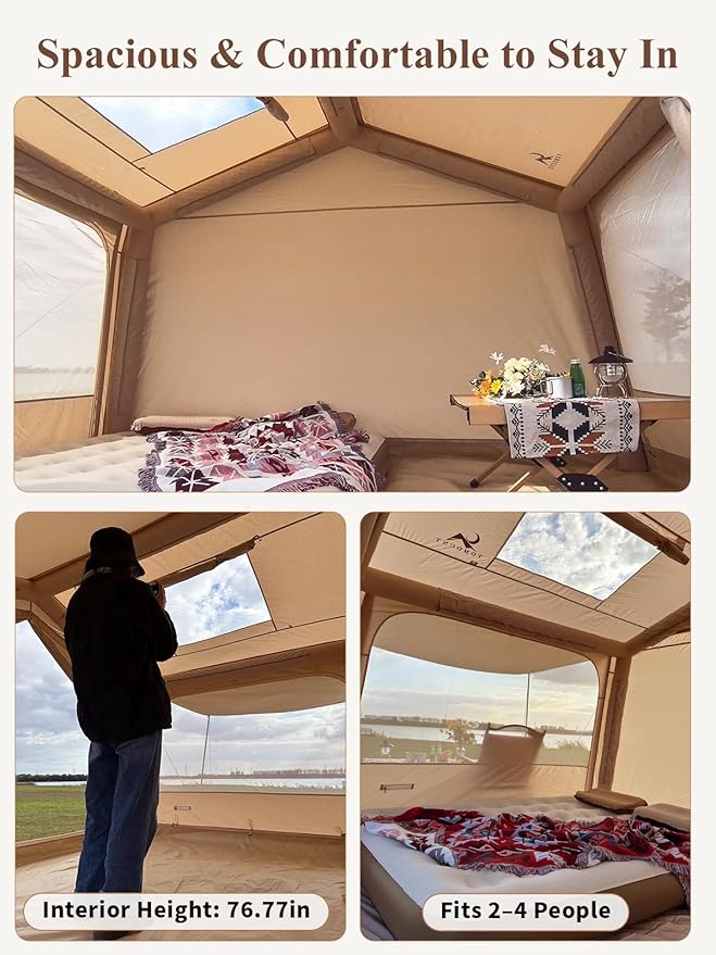 LODGE AIR-7 3-4 Person Blow up Air Hot Tent