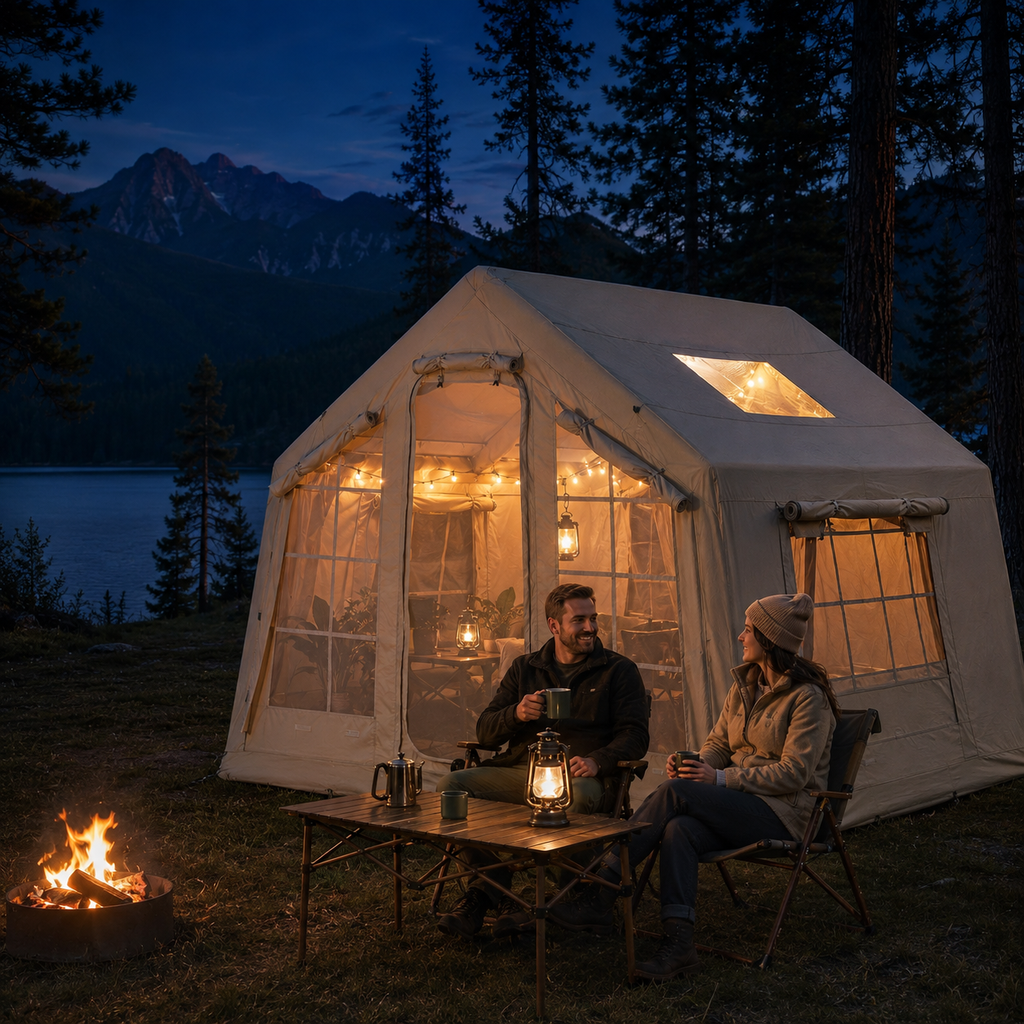Tomount 3-5 Person Inflatable Cabin Tent with Skylight