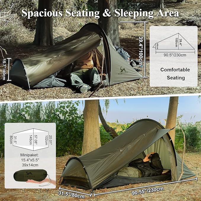 UL-Arden Ultralight 15D 1 Person Waterproof Bivy Tent
