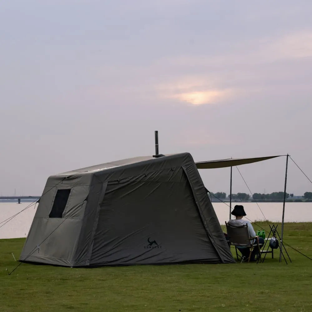 LODGE AIR-8L 3-4 Person Air Tent with Stove Jack