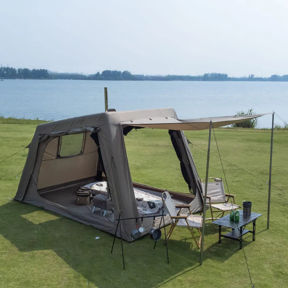 LODGE AIR-8L 3-4 Person Air Tent with Stove Jack
