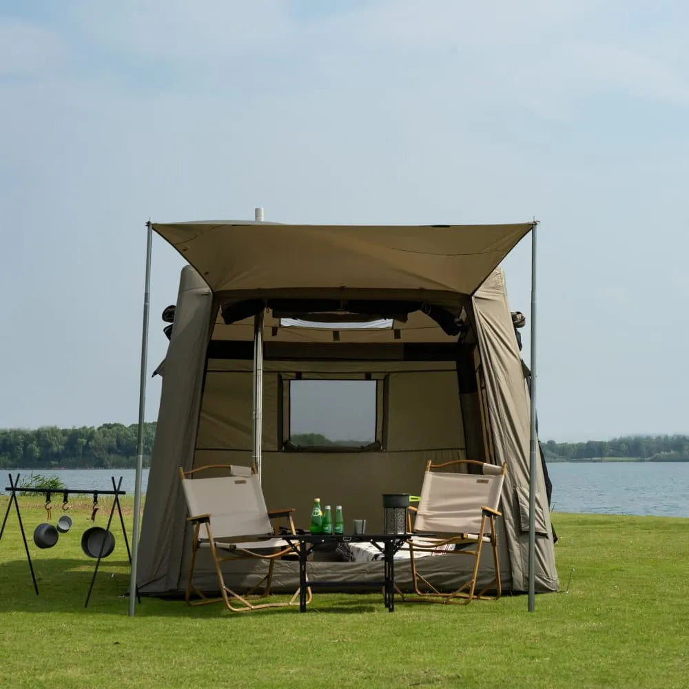 LODGE AIR-8L 3-4 Person Air Tent with Stove Jack