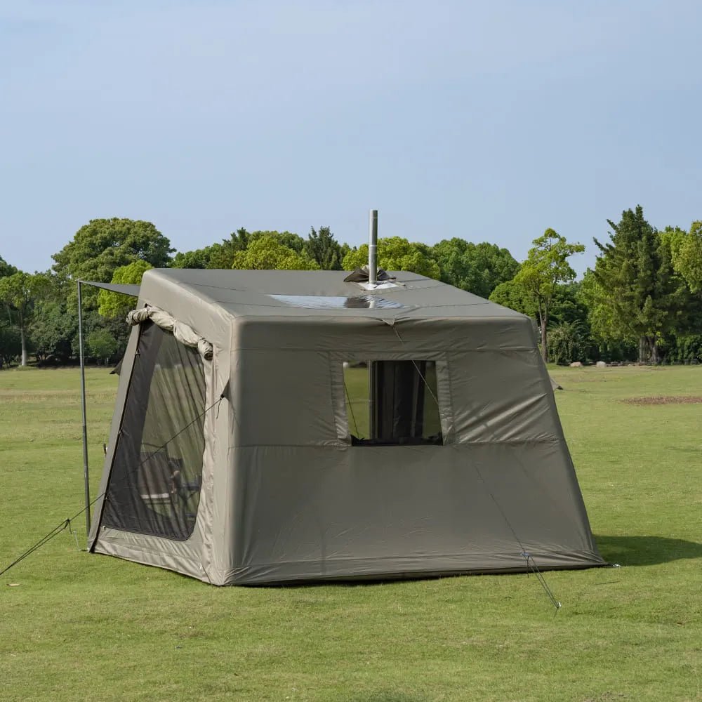 LODGE AIR-8L 3-4 Person Air Tent with Stove Jack