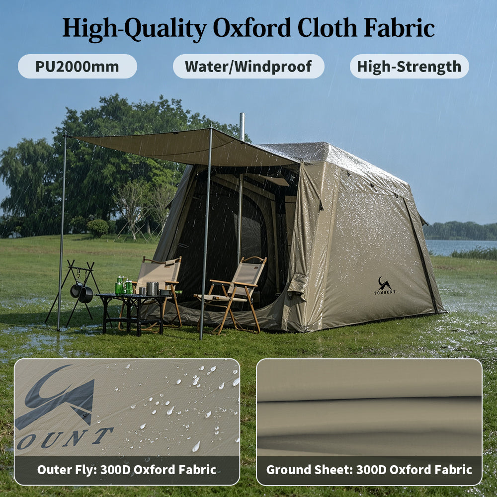 TOMOUNT LODGE AIR-8 エアーテント Sweet Guy LODGE AIR-8L 3-4 Person Air Tent with Stove Jack – Tomount